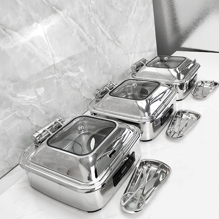 Hotel Restaurant Commercial Heat Preservation Furnace Chafer Buffet Food Warmer 6L Stainless Steel Chafing Dish