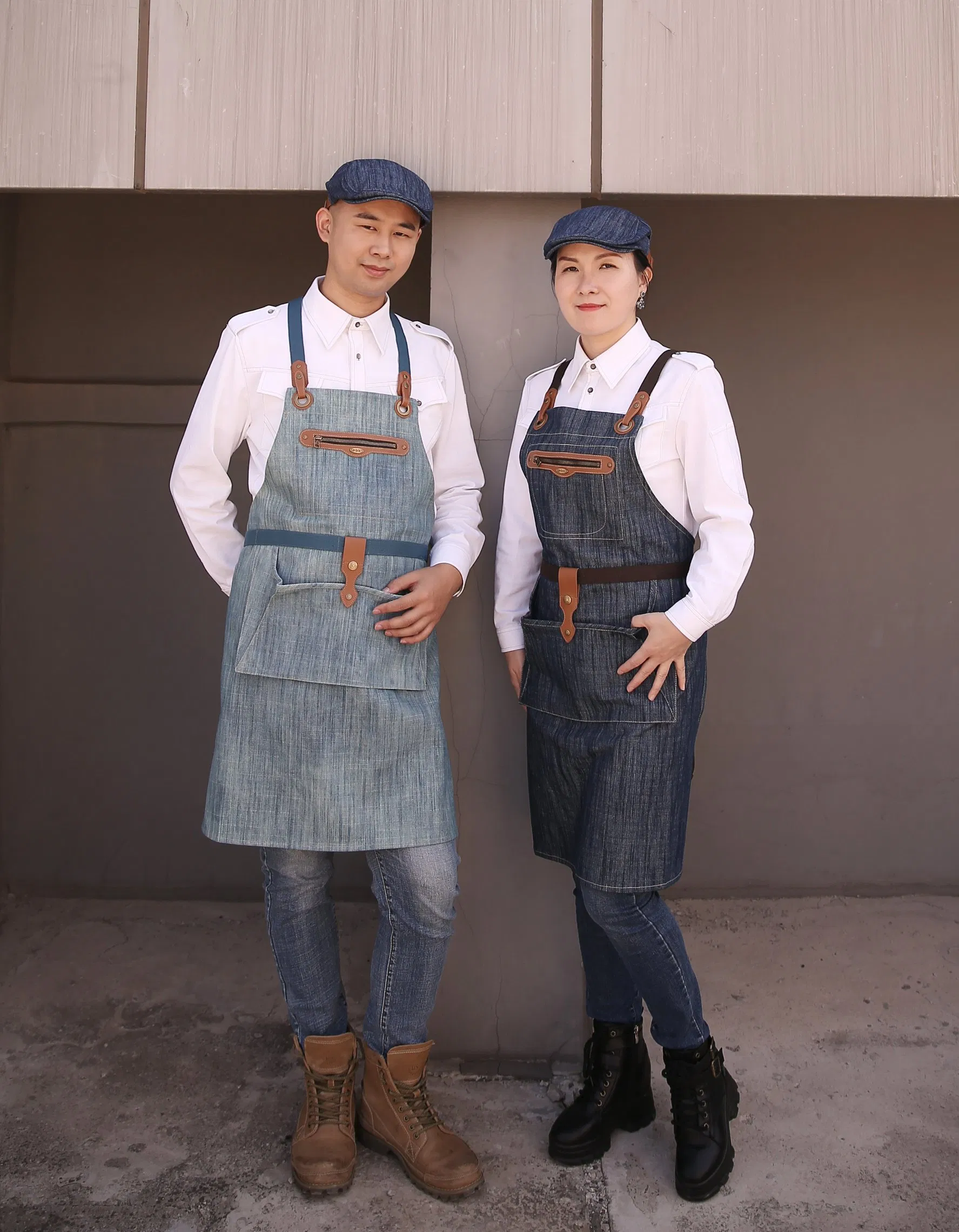 Black Kitchen Crafting Baking Restaurant Cotton Men Women Adjustable Apron