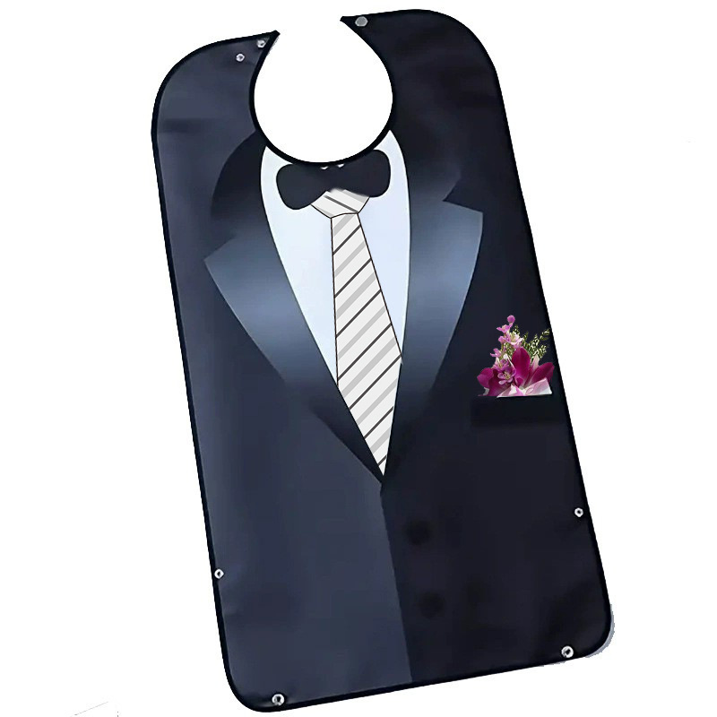 Customized Waterproof Funny Elderly Adult Apron Washable Patients Eating Feeding Bibs