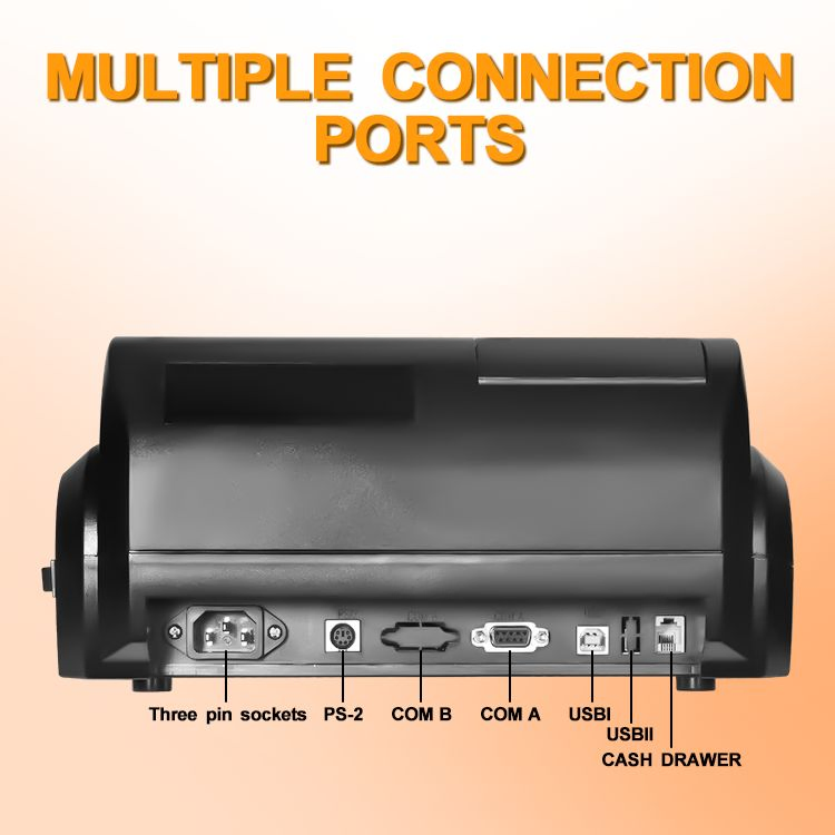 POS System Restaurant Order Terminal Electronic Cash Register with Customer Display ECR800