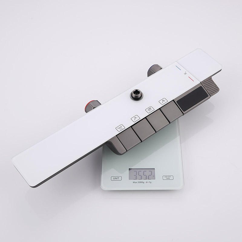 Gun Grey Simple High Pressure Rainfall Sprinkler Mixer Wholesale Bathroom Shower Set