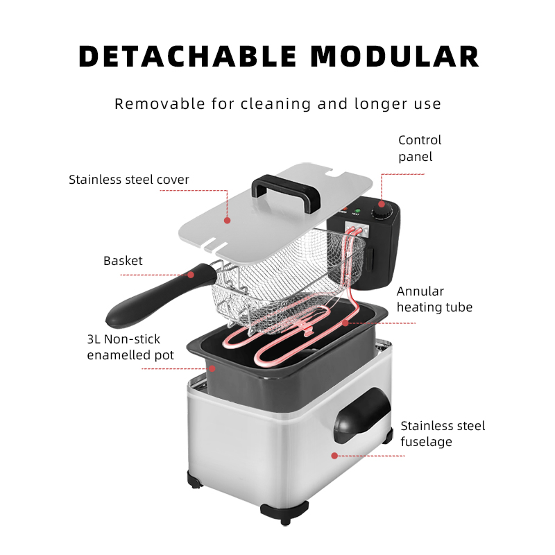 Commercial Small Electric Frying Pot, Single-Cylinder Frying Machine, for Frying French Fries, Chicken, and Skewers