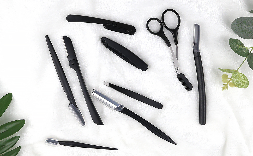 Ultimate Precision Stainless Steel Eyebrow Grooming Kit for Flawless Shaping