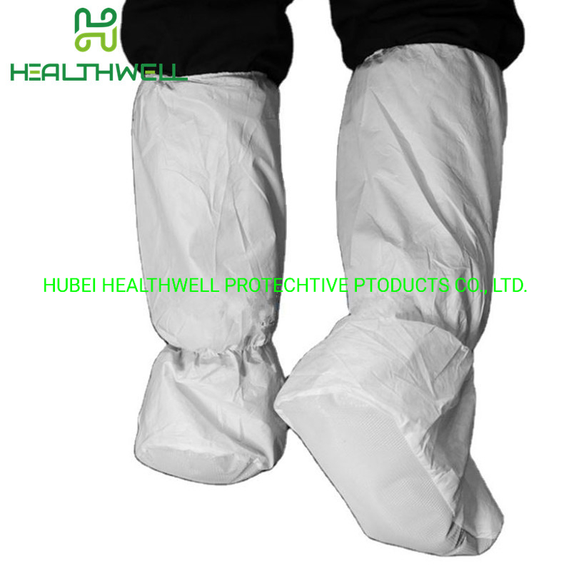 Elastic Ankle White Color SMS Protection Boot Covers