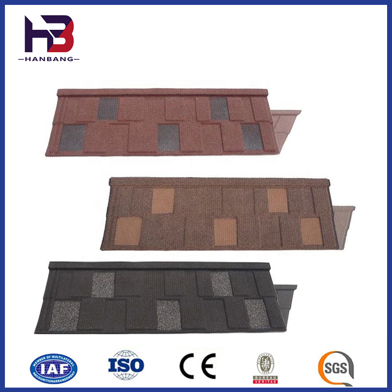 Металлочерепица с каменной крошкой, цвет кирпич