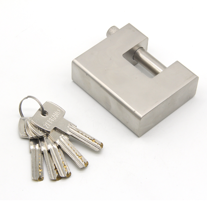 New Design Easy to Operation Heavy Duty Steel Rectangular Padlock with Key
