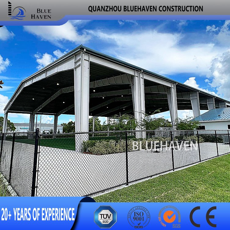 High Quality Prefab House/Storage Warehouse Steel Structure Court Stadium Building Sport Hall