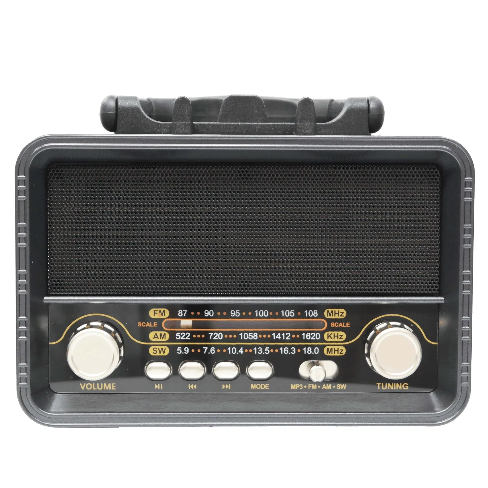 Portable 3-Band Am FM Sw Radio, TF Card and MP3 Player, Rechargeable Speakers Bluetooth Retro Design Meier M-1235bt Other Portable Audio Appliances