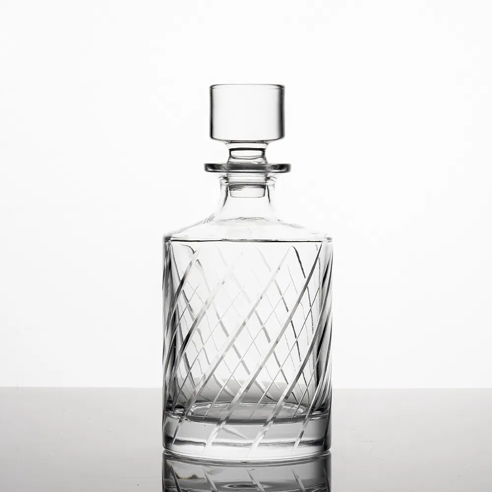 Shunstone Bulk Classic 25oz Lead Free Crystal Plain Whisky Decanter Bottle for Customized Logo