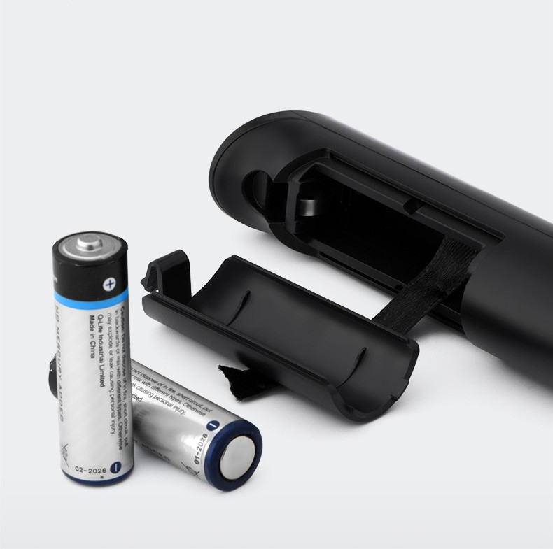 Powerful Milk Frother Wand - Mini Handheld Milk Frother with Stainless Steel Whisk - Battery-Powered Drink Mixer for Coffee, Lattes, Cappuccinos, Matcha--Black