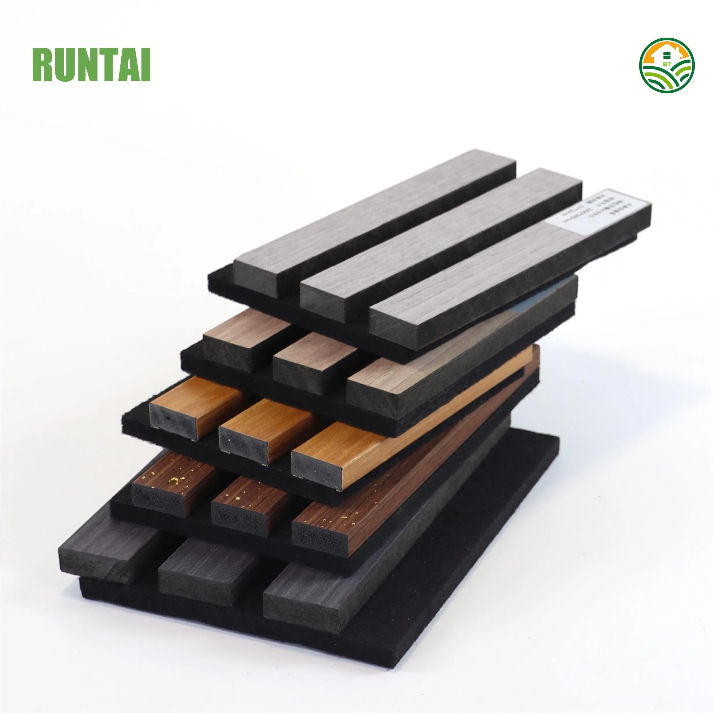 Reduction Flame Retardant Sound-Absorbing Board Wood Strip Grille Polyester Fiber Wall Panel