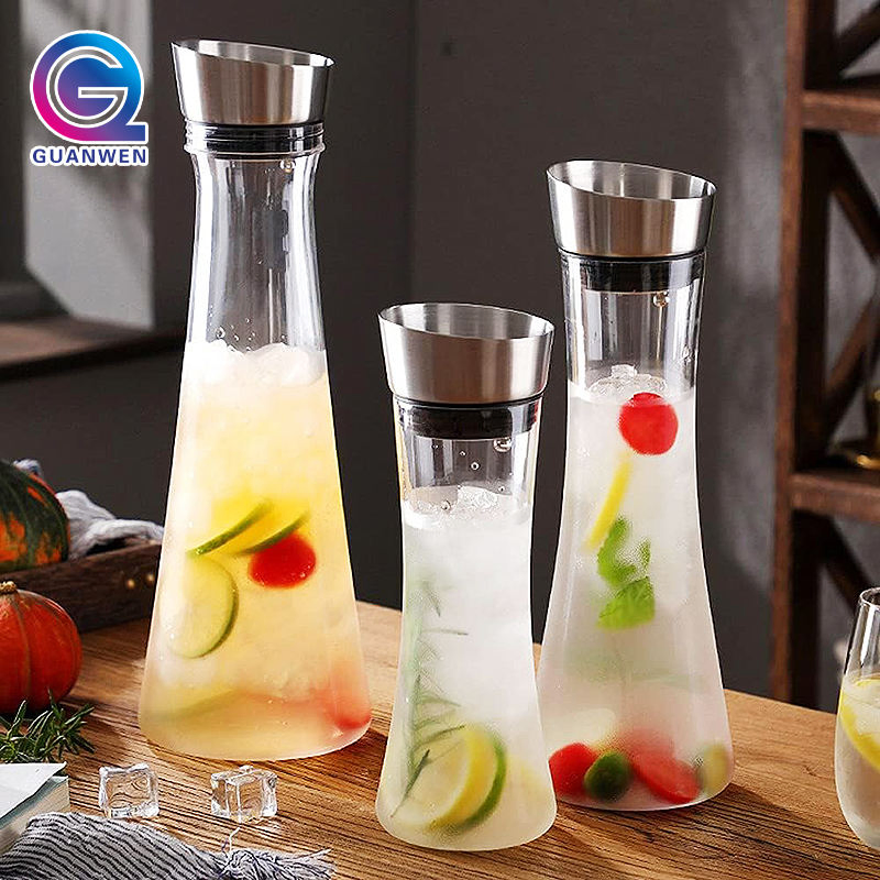 Restaurant Supplies Plastic Pitcher 1600ml Transparent Glass Tea Jug Carafes