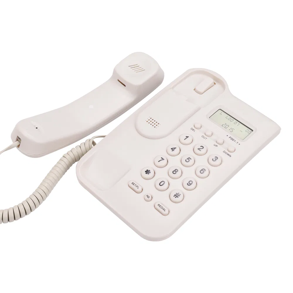 Waterproof Analog Caller ID Phone with Hands-Free Corded Design