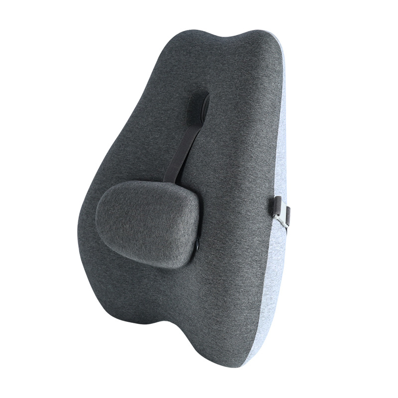 Office Chair Lumbar Cushion - Adjustable Back Support Pillow for Improved Posture