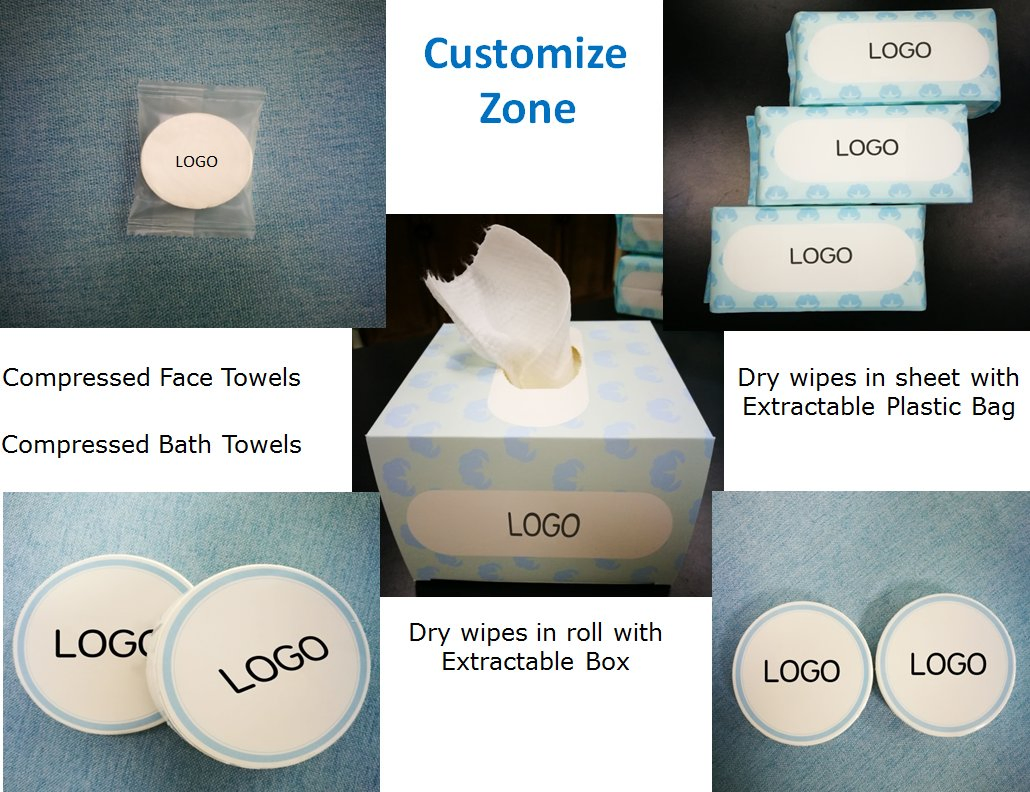 Factory Supply Dry Towels in Box Thick Nonwoven Structure Disposable Cleaning Use Natural Bamboo Fiber Dry Wipes