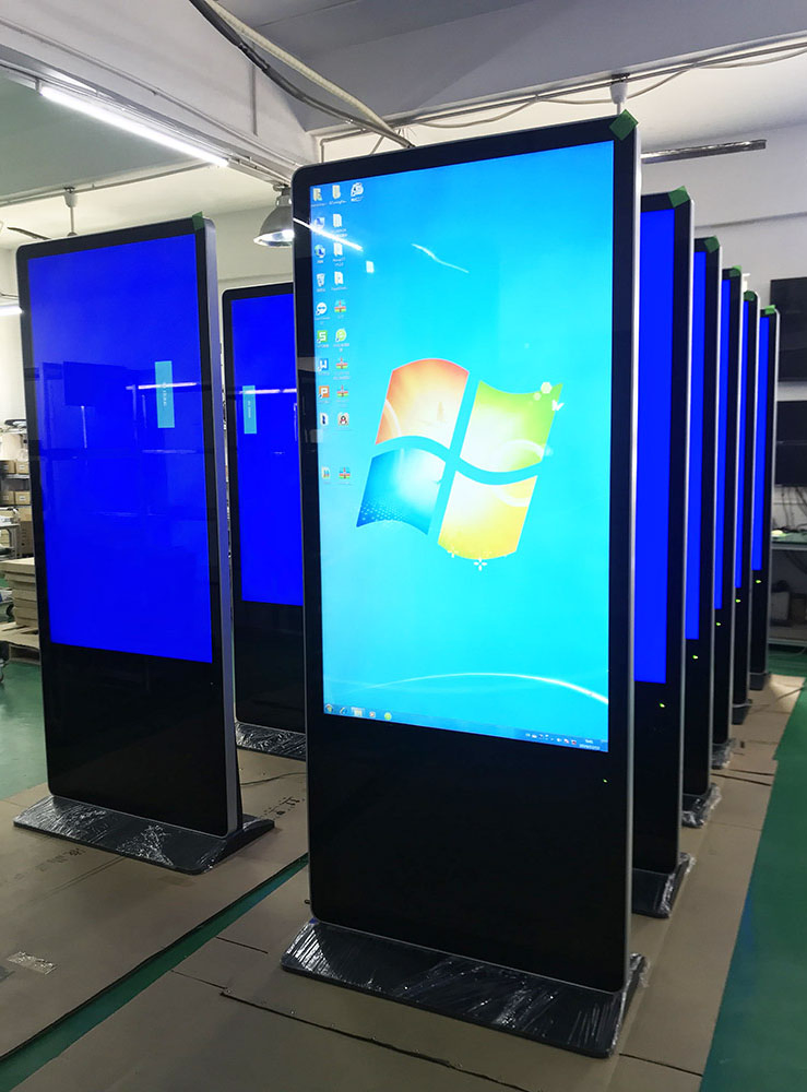 Indoor 43 Inch Advertising Player Touch Screen Floor Stand Kiosk 4K Screen Digital Signage and Display