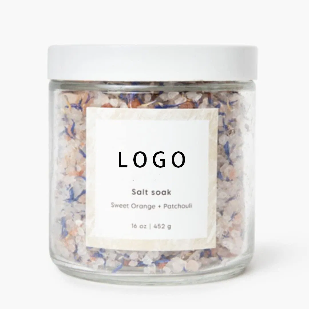 Custom Packaging Natural Bath Salts with Flowers