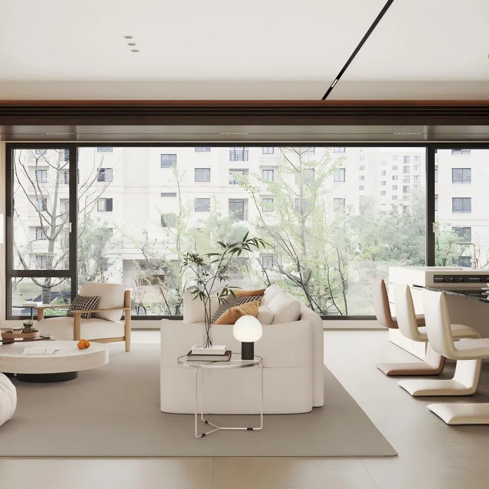 Алюминиевое поворотно-откидное окно с двойным стеклопакетом