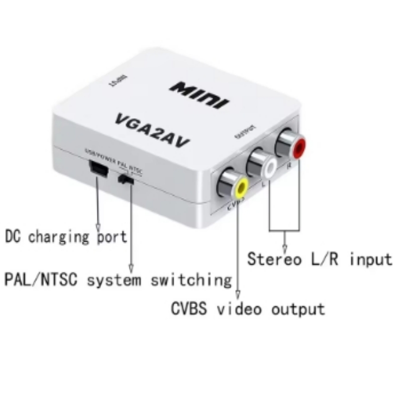 Конвертер VGA в AV (RCA) для видео