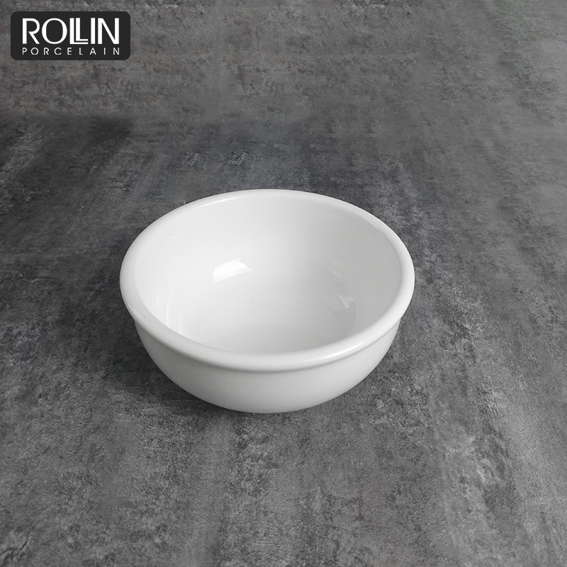 Wholesale Chaozhou Factory White Ceramic Thick Rice Bowl Noodle Bowl