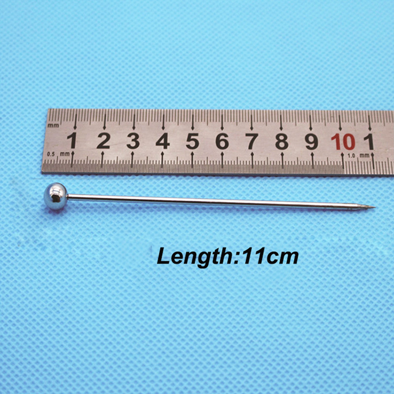 Stainless Steel Custom Fruit Needle Cocktail Bar Sign Drink Pick Spear Party Tools Fruit Needles