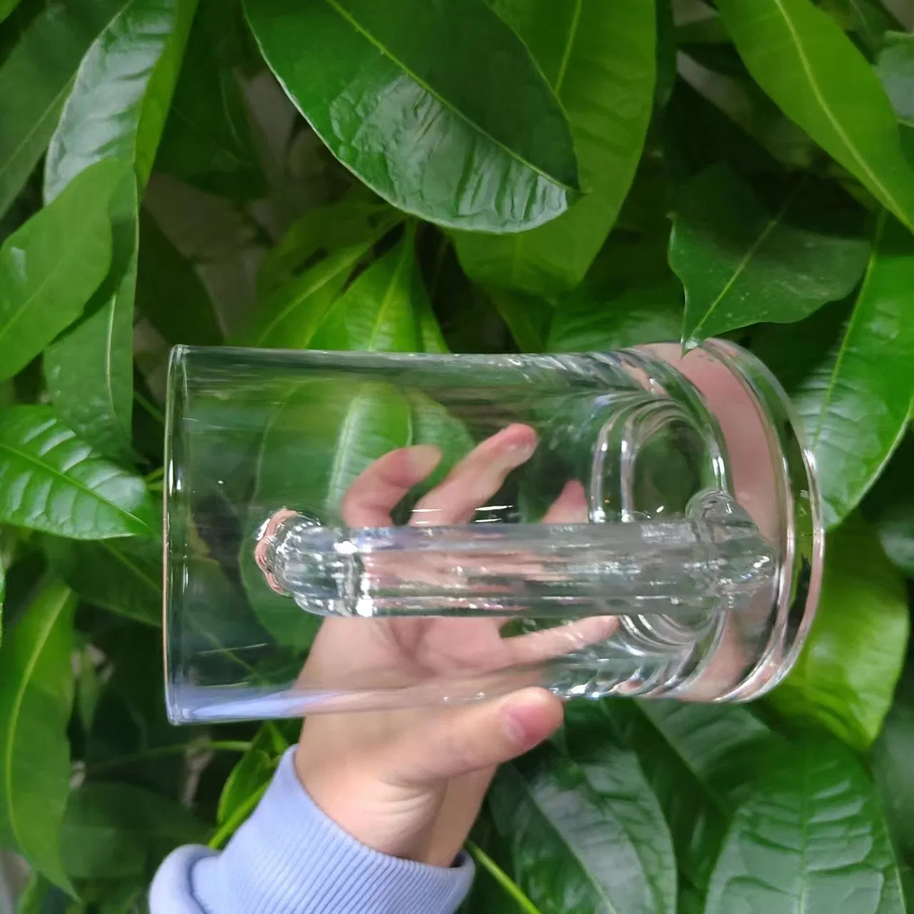 China Factory Transparent Unbreakable 650ml 22oz Funny Dimpled Custom Glass Beer Mugs