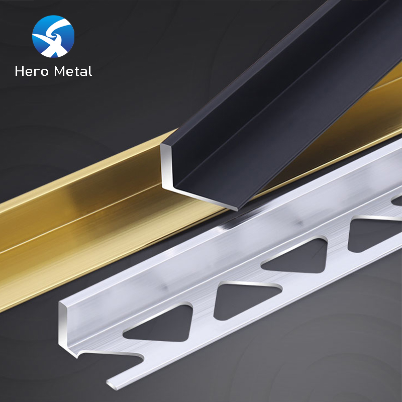 Decorative Transition Trim Aluminum 2.5m Silver Counter Top Floor Hero Metal Border Jolly Tile Straight Shape Strips