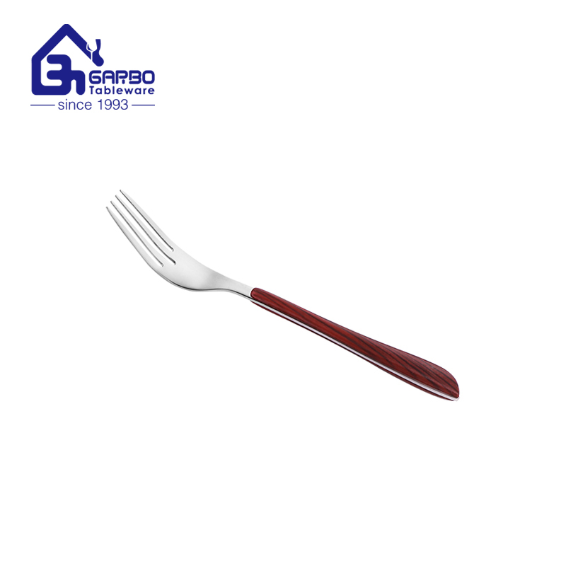 Beige Round Plastic Handle Main Table Stainless Steel Dinner Fork