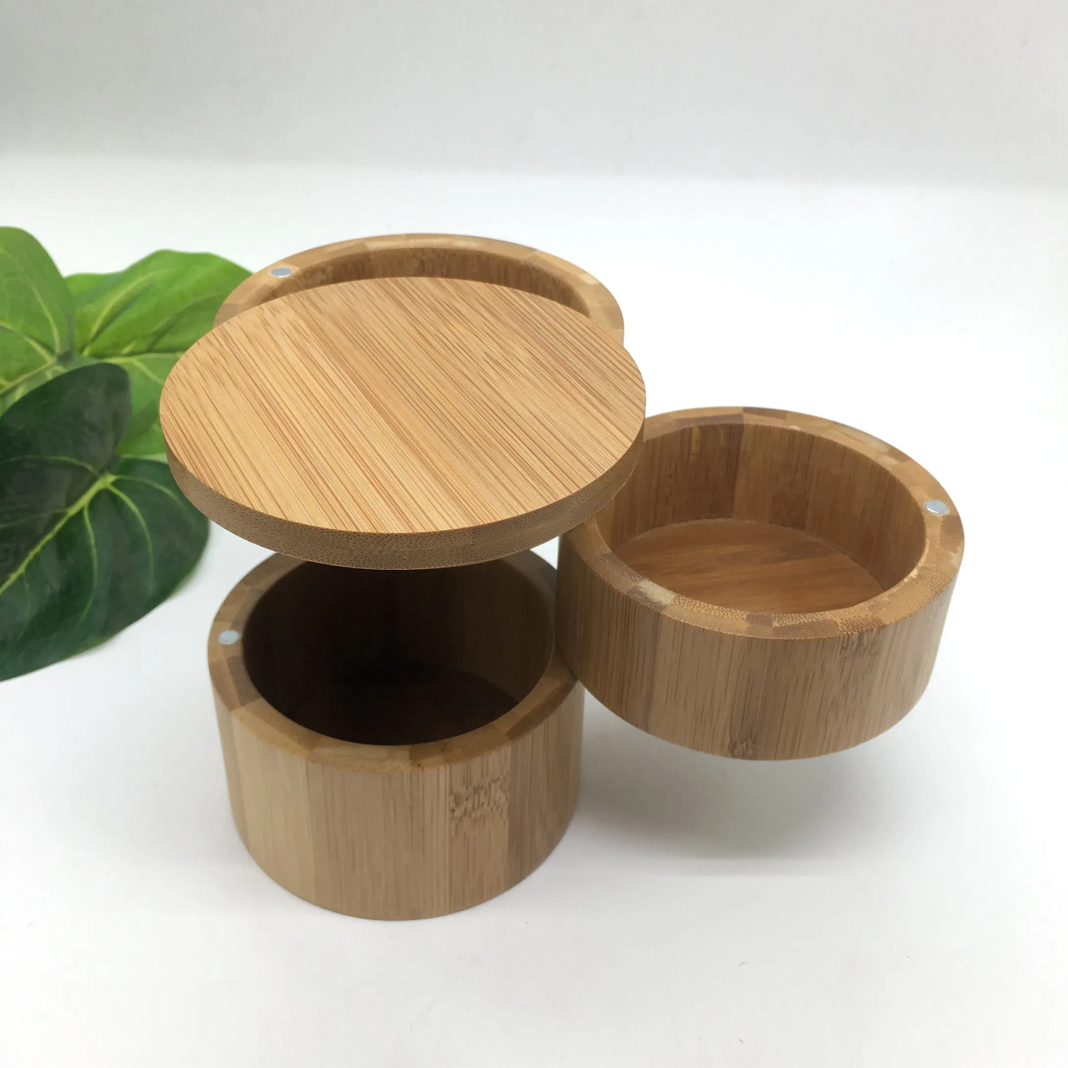 3 Tiers Bamboo Magnetic Spice Jar Set