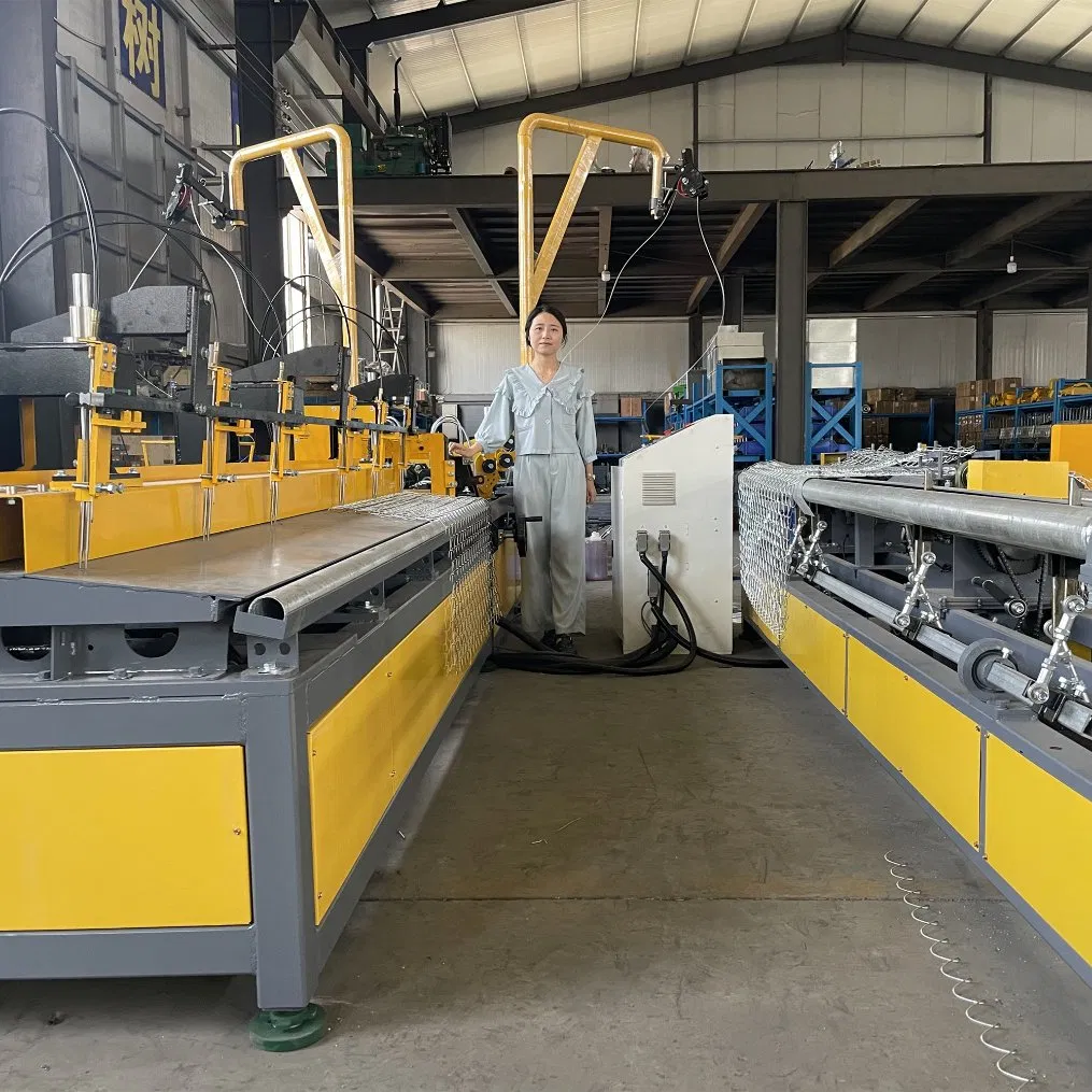 Double Wire Chain Link Fence Making Machine Diamond Mesh Welding Machine Fence Weaving Machine
