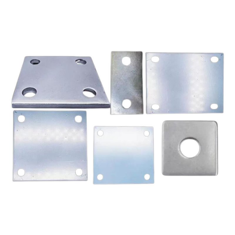 Round Hole Galvanized Iron Plate Embedded Parts Steel Plate Steel Pipe Base Welded Four-Hole Column Steel Structure