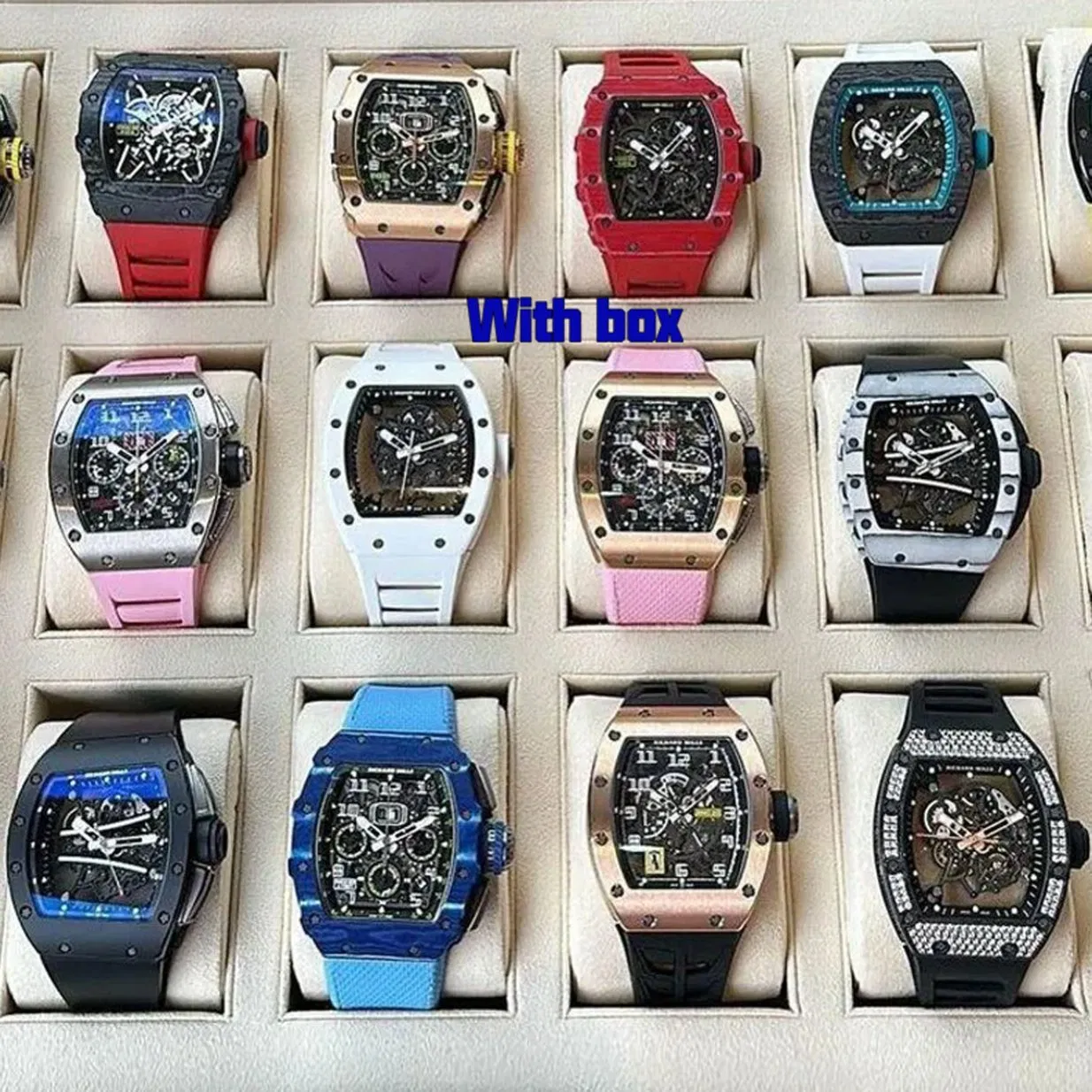 Orologio Sports Watch Designer Slide Movement Black 41mm 904L Stainless Fashion Watch