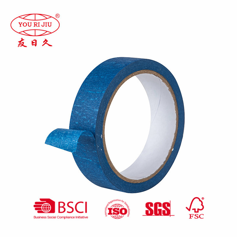 Yourijiu Painter Crepe Paper Automotive Car Decoration Color Orange Blue Red Waterproof Masking Tape Jumbo Roll
