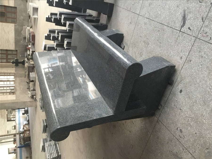 Natural Stone Grey/Black Granite Bench for Outdoor Garden Decoration