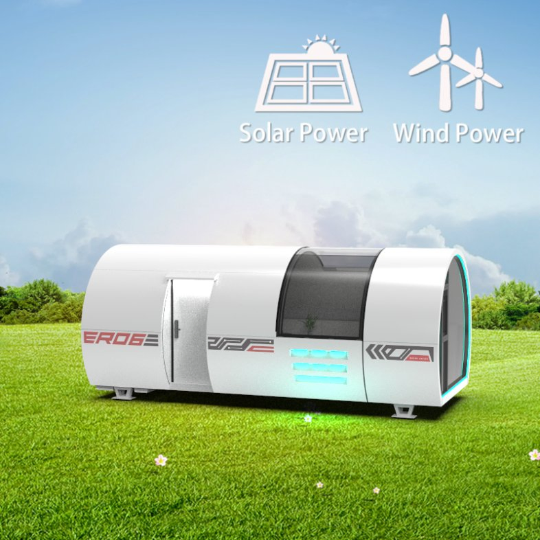 Outdoor Mobile for Ice Cream Bubble Tea Portable Trailer Bar Tiny House Container Capsule