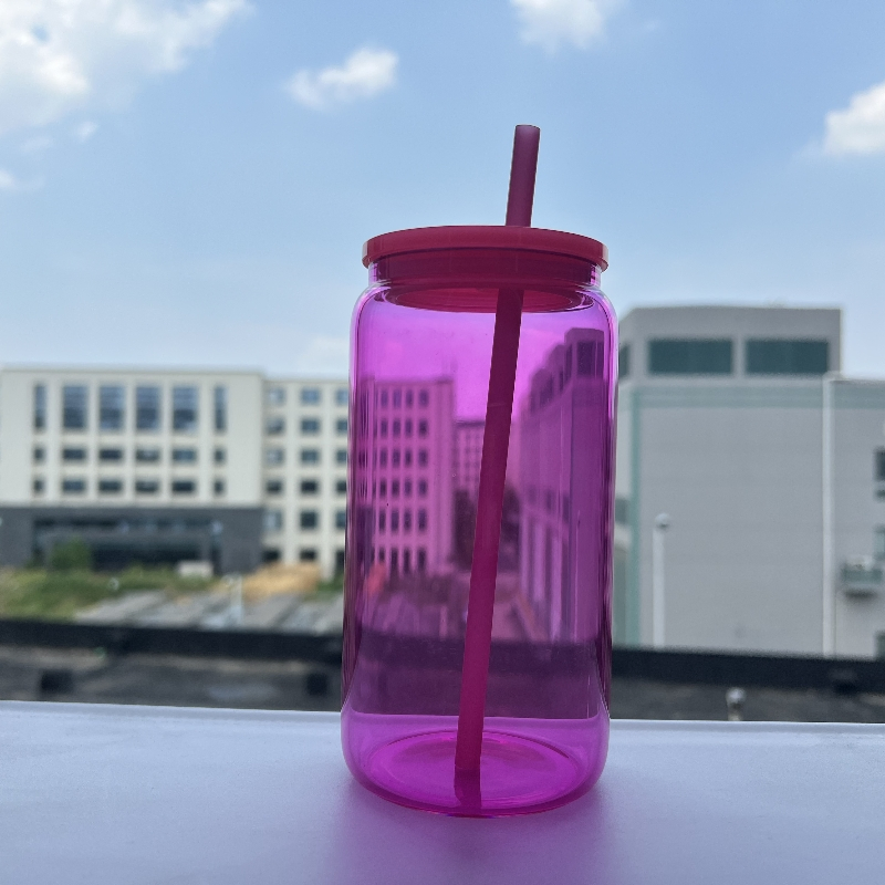 Стеклянные пивные банки 16oz для сублимации, разноцветные