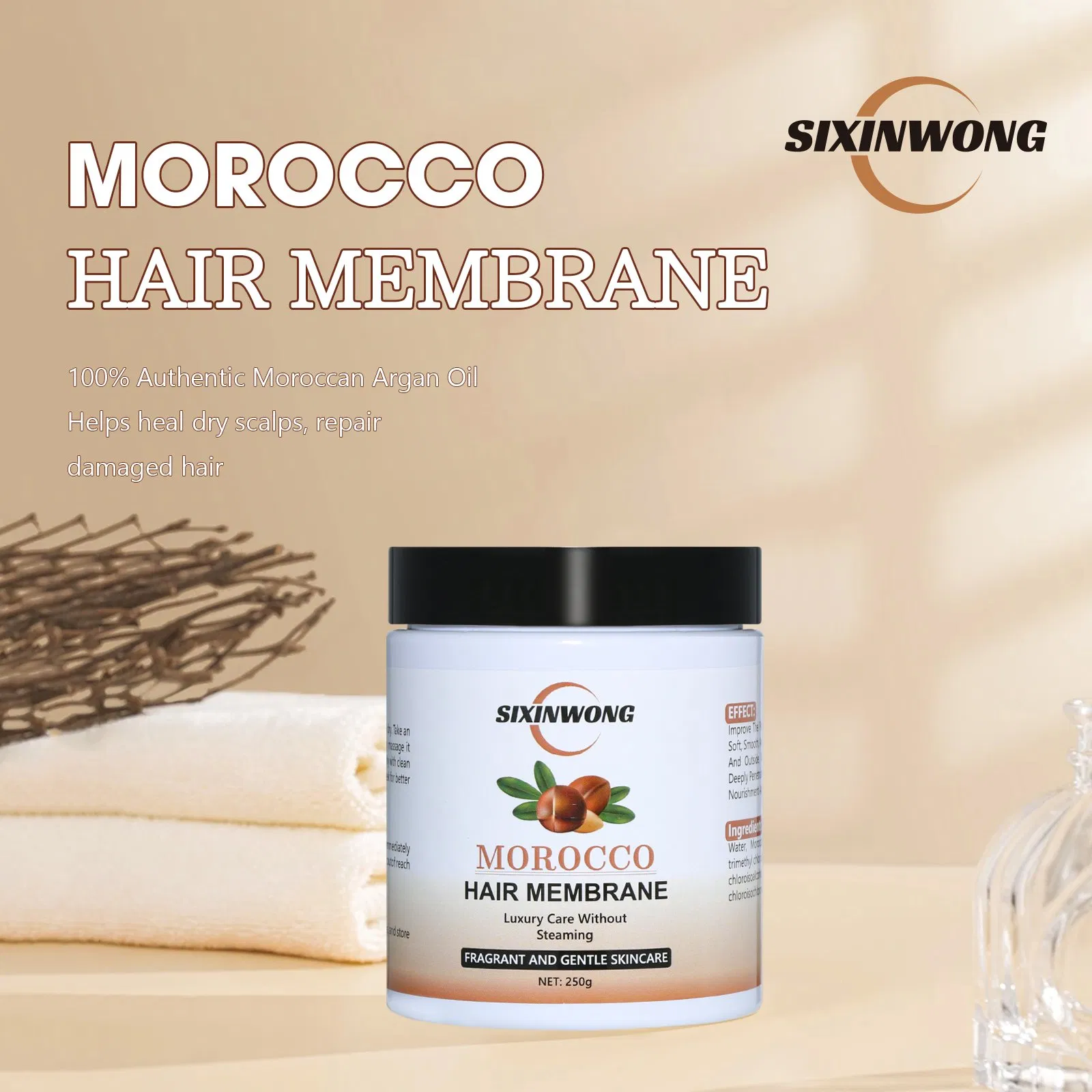 Beauty Cosmetics Morocco Long-Lasting Moisture Soft Texture Without Drying Hair Membrane