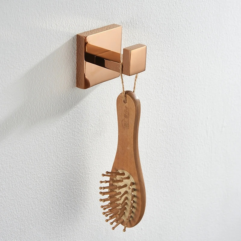 Stainless Steel Glossy Rose Gold Towel Rod Bathroom Towel Bar