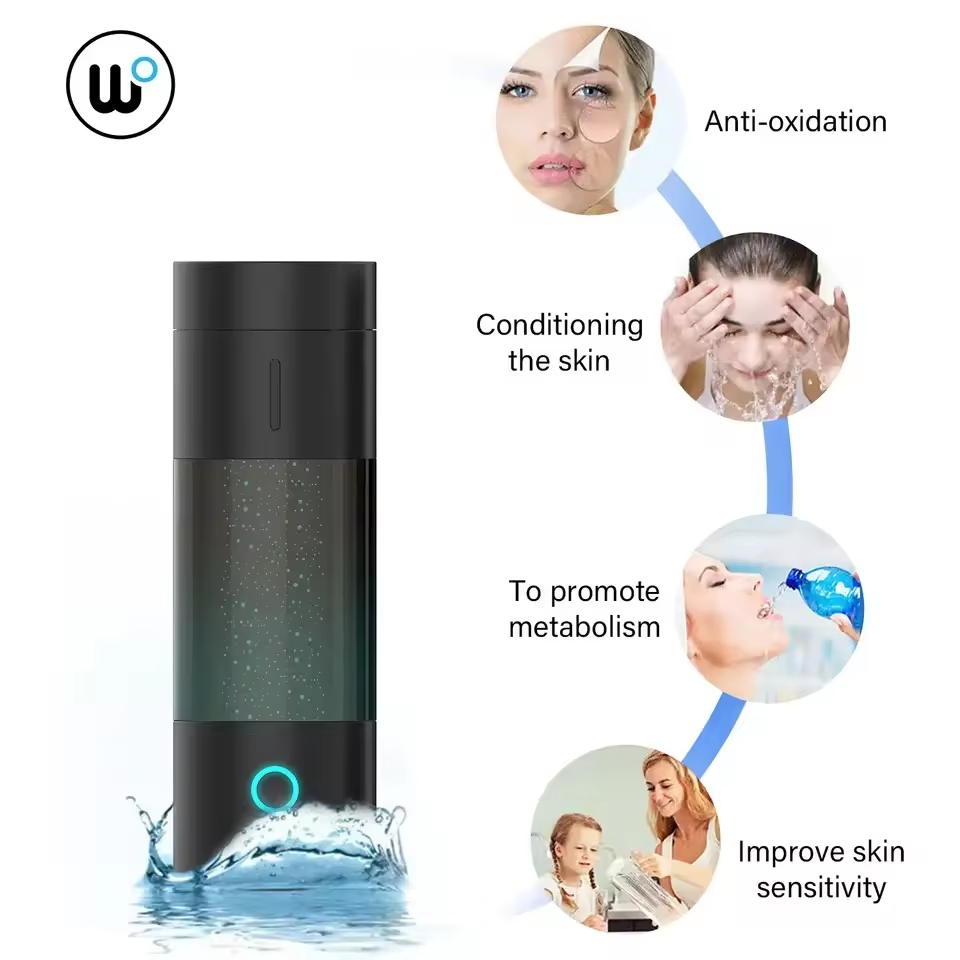Hydrogen Water Bottle Ionizer Hydrogen Water Generator with Glass Bottle