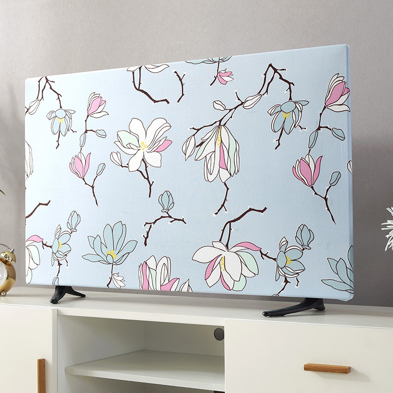 Printing Elastic Polyester Spandex Home Decoration Dust Protector Household Simple TV Cover