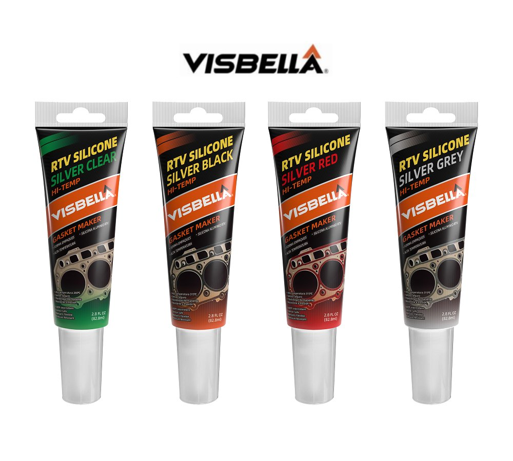 Visbella RTV Silicone Gasket Maker Silver Colors