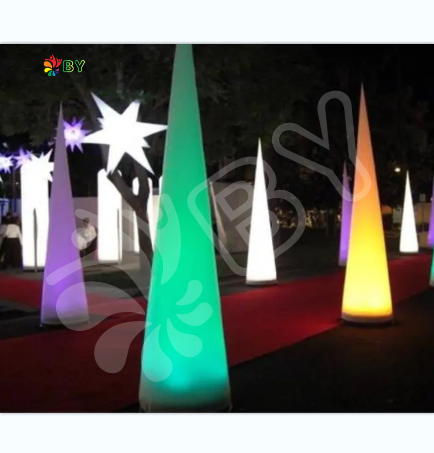 Advertising Inflatable Crescent Horn for Wedding Entrance Decoration with LED Light