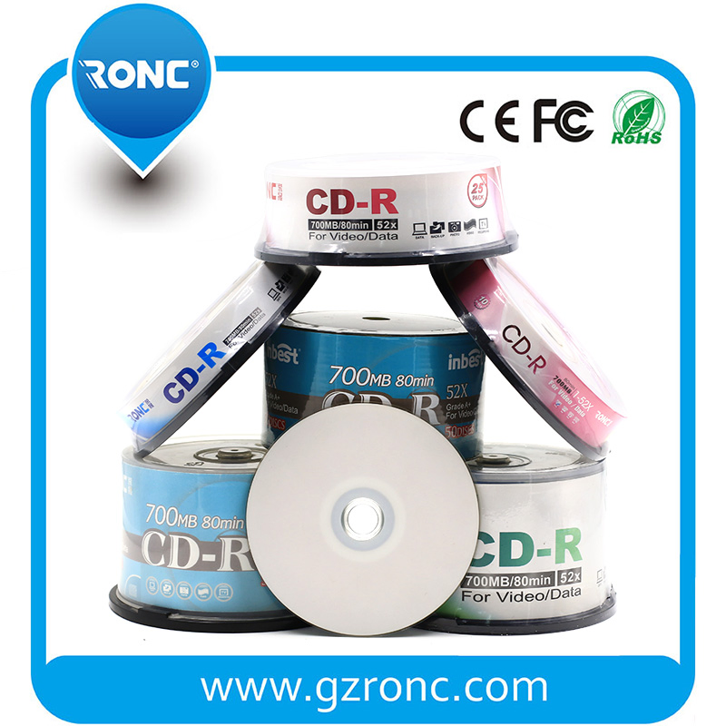 Чистые CD-R диски 700МБ 50 шт. с печатным слоем