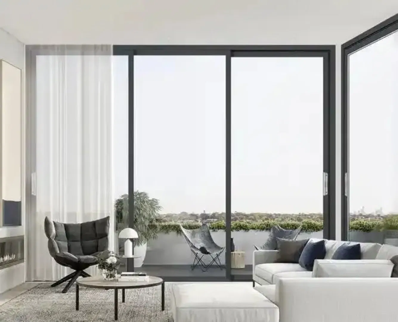 Premium Aluminum Alloy Glass Door with Custom Stainless Steel Mesh