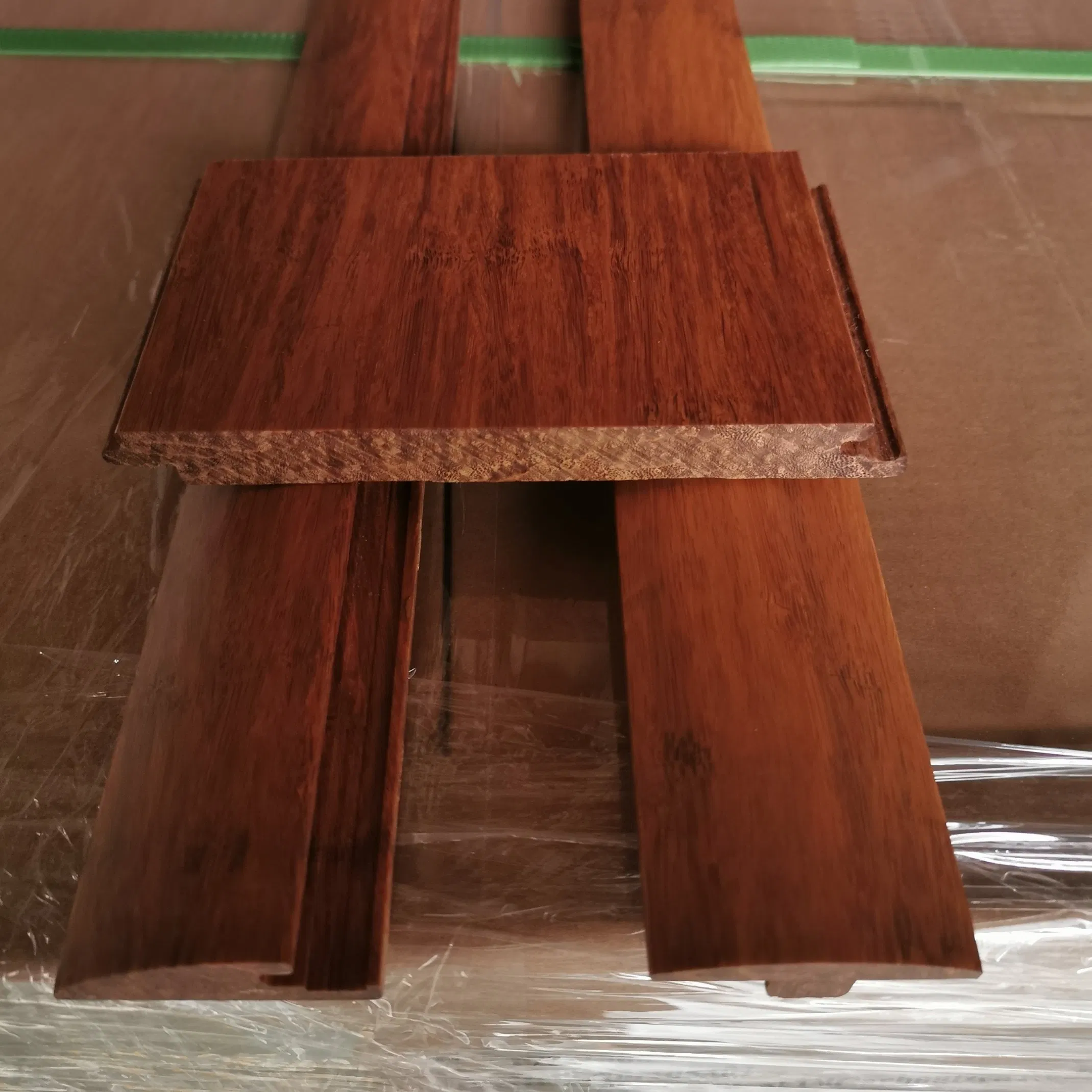 Carbonized Color Indoor Usage Bamboo Flooring Strand Woven Click System Floating Wood Flooring