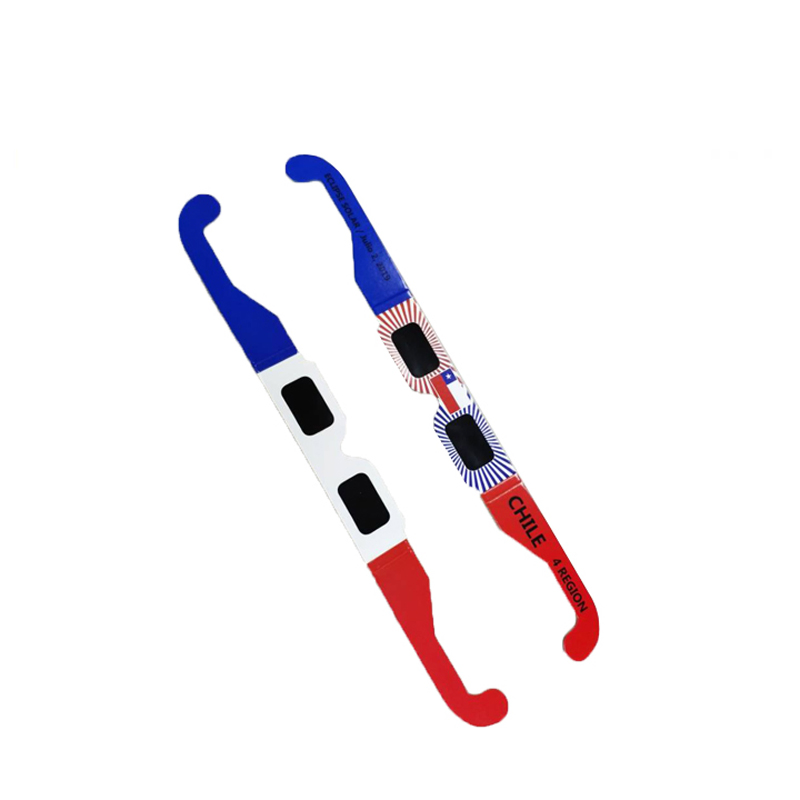 Red and Blue Total Solar Eclipse Solar Eclipse Paper Glasses Black and Silver Bard Film Solar Eclipse Glasses