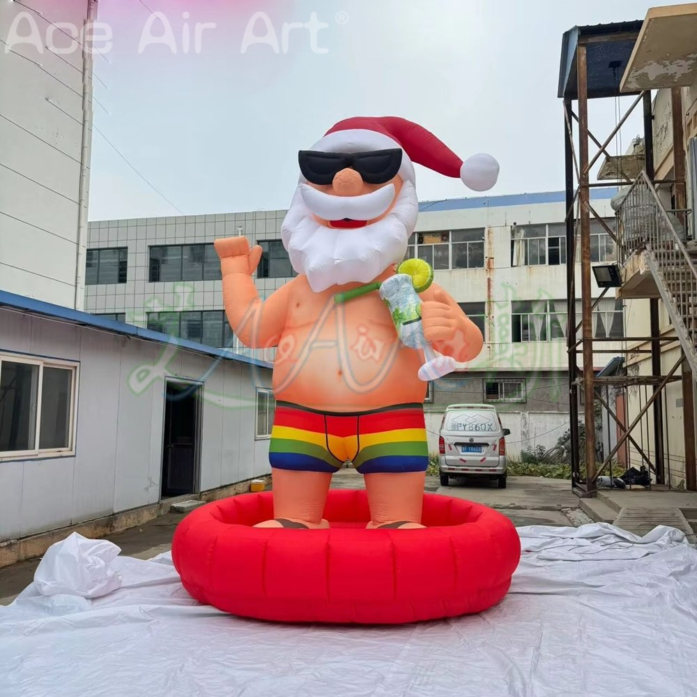Inflatable Santa Claus Advertising Decoration Giant Inflatable Santa Man Theme Party Christmas Claus