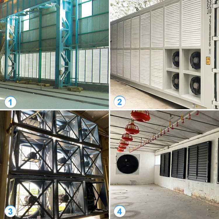 Durable Agricultural Industrial Use Wall Mount PVC Exhaust Shutter