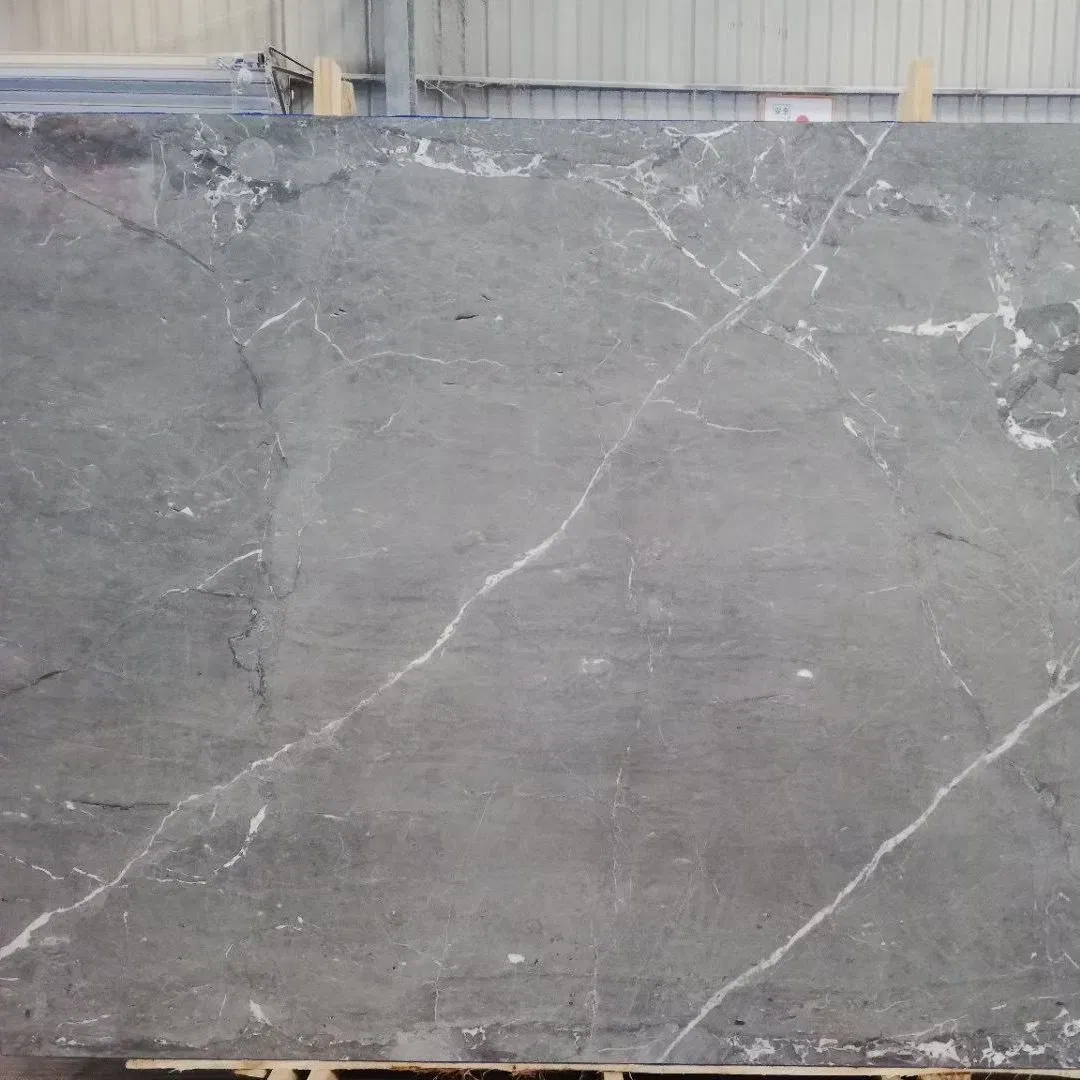 Natural Grey Fantastic Jumbo Marble Customized Size Black White for Countertop and Big Slabs/Tiles