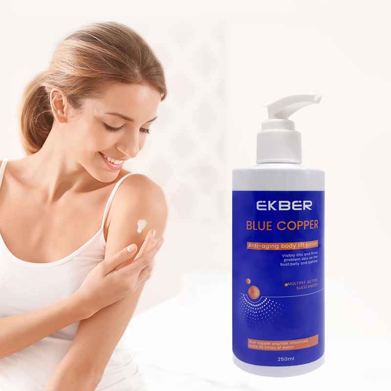 Customize Logo Body Moisturizer Brightening Moisturizing Blue Copper Peptide Firming Perfume Body Lotion